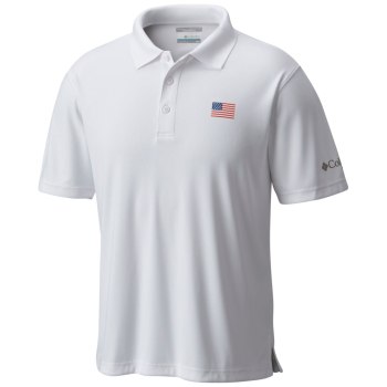 Columbia Muške Polo Majice - PFG Fish Series Bijele | GJDU-32087